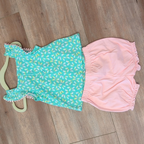 NWT Carter's Baby Girl Flutter Sleeve Butterfly Top & Bloomer Shorts, 12 Months - Picture 7 of 12